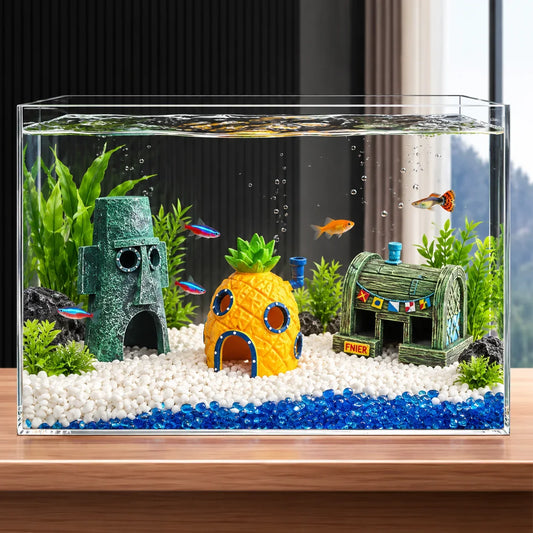 Pineapple House Aquarium Decoration Fish - MyPetDollar.com