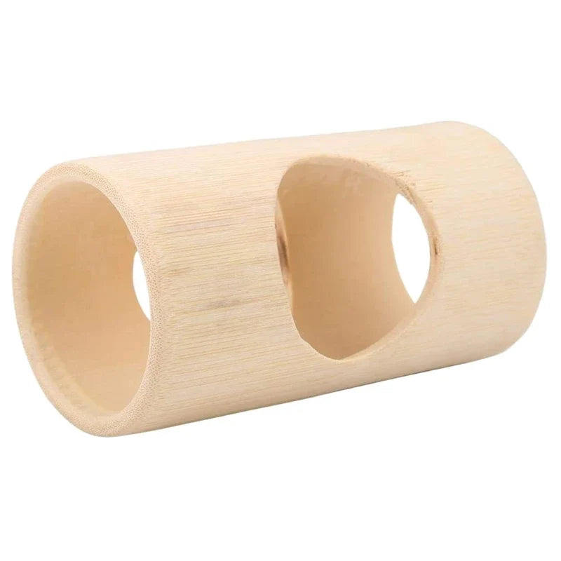 Hamster Wood Tunnel Hollow Bamboo Chew Toys – Small Pet Supplies