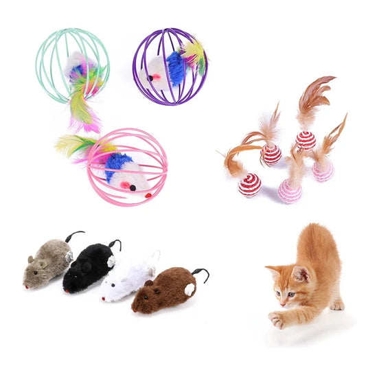 Cat Toy Plastic Artificial Colorful Teaser