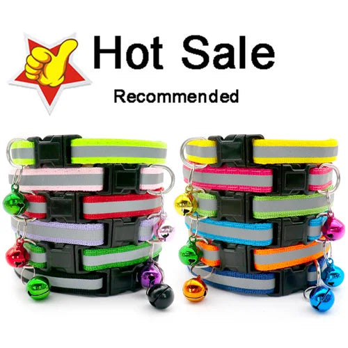 100Pcs Dog Collar With Bells Adjustable - MyPetDollar.com