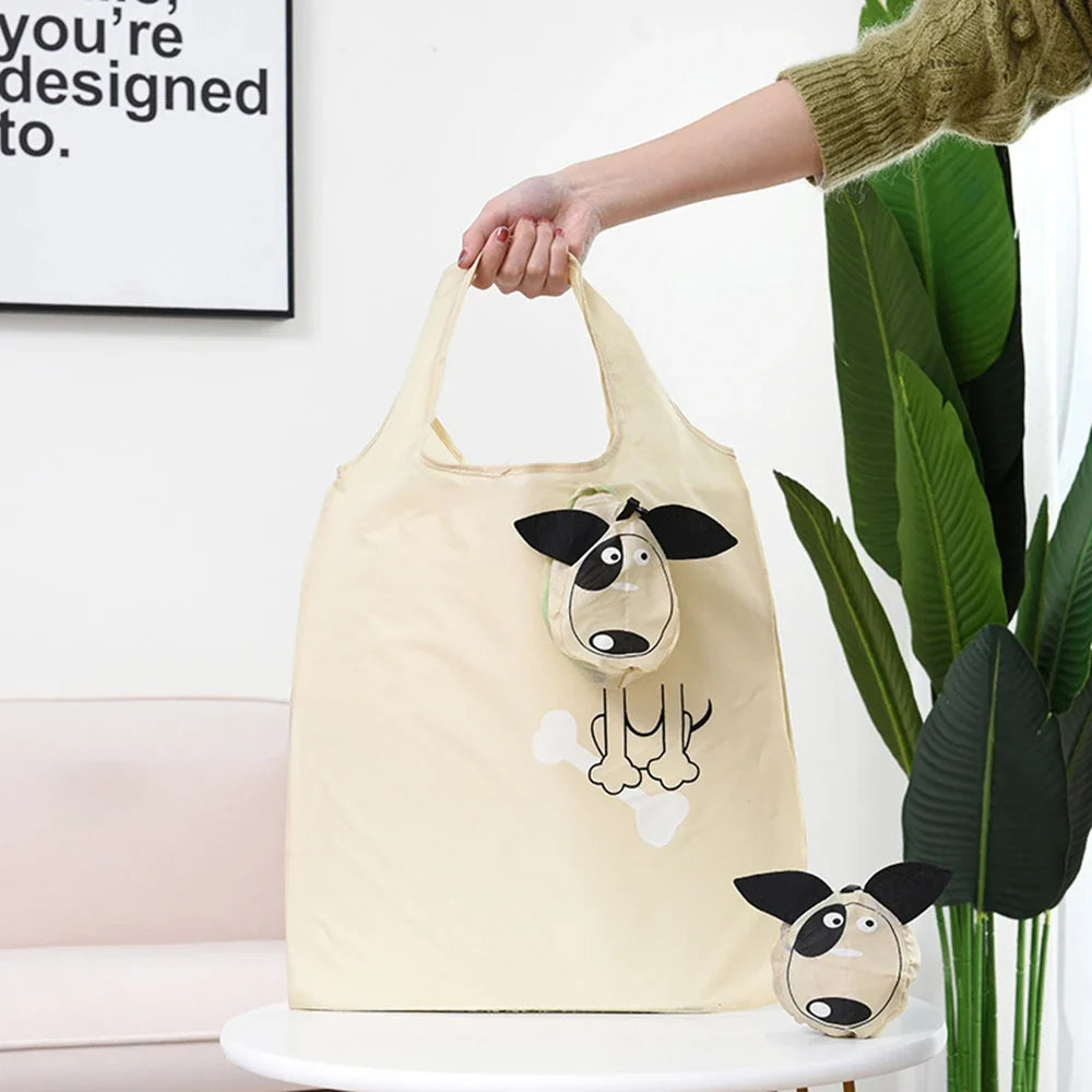 Foldable Cartoon Shopping Bag – 14 Colors