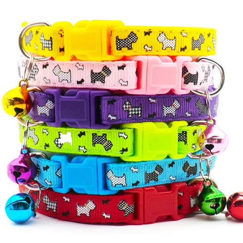 100Pcs Dog Collar With Bells Adjustable - MyPetDollar.com