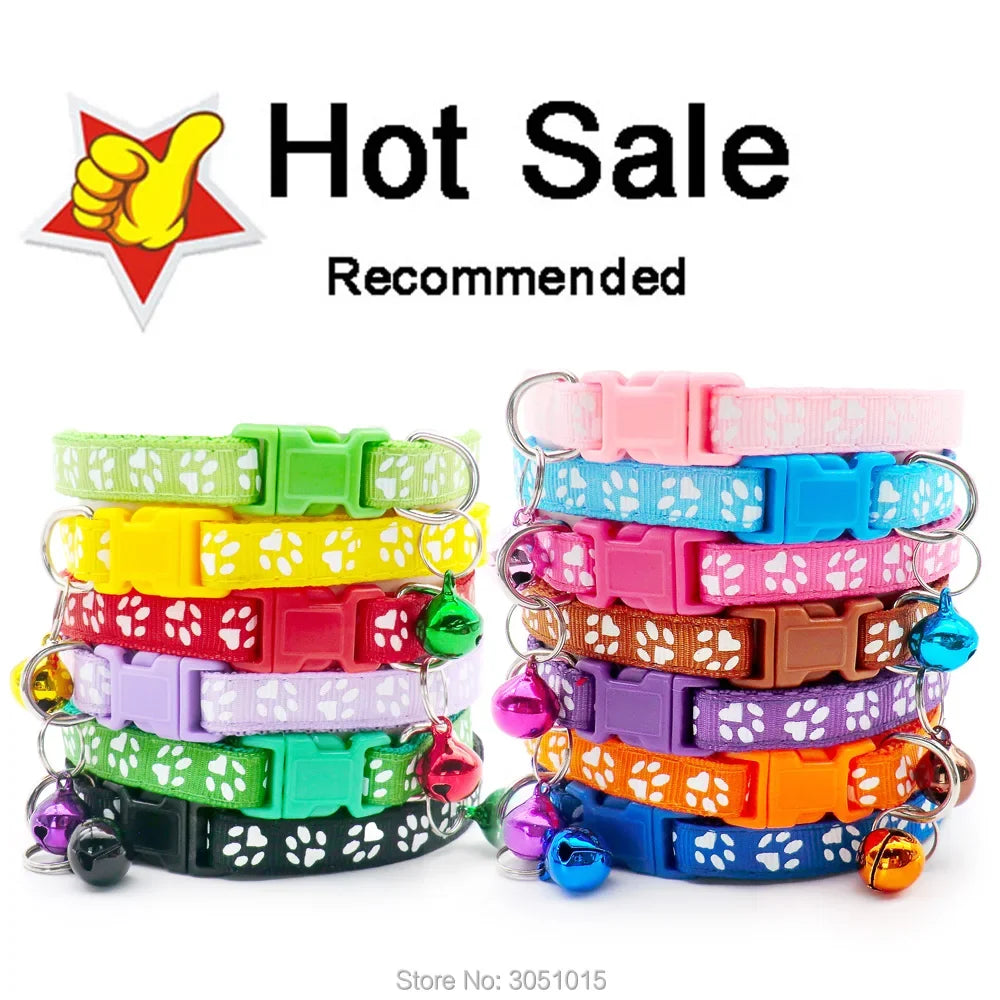 100Pcs Dog Collar With Bells Adjustable - MyPetDollar.com