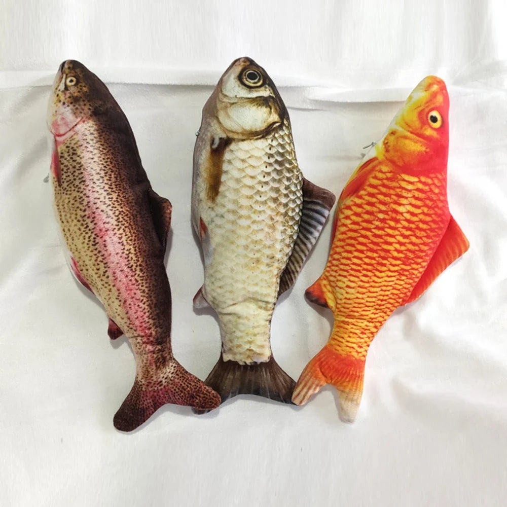New Pets Plush Simulation Fish Shape Cat Toy - MyPetDollar.com
