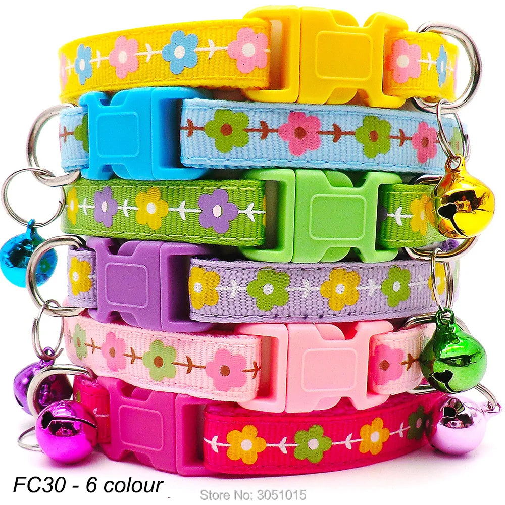 100Pcs Dog Collar With Bells Adjustable - MyPetDollar.com