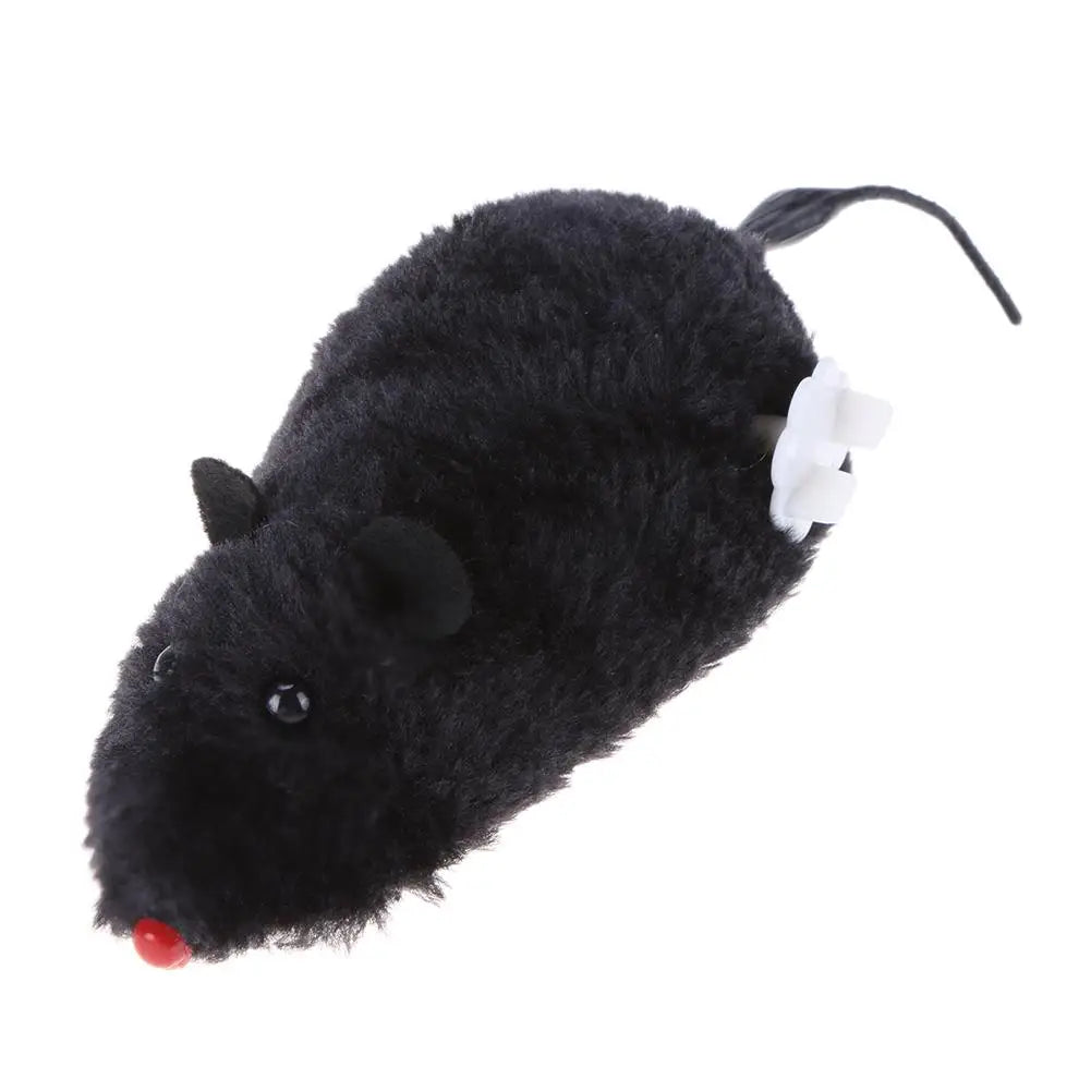 Creative Funny Clockwork Spring Power Plush Mouse Plaything for Cats