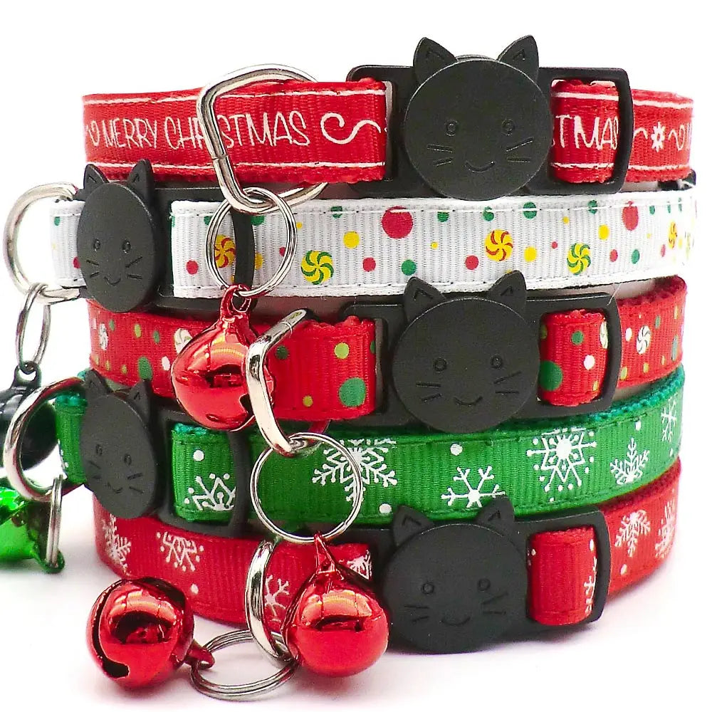 Adjustable Pet Christmas Collars Cats & Dogs Knitted Animal Accessories