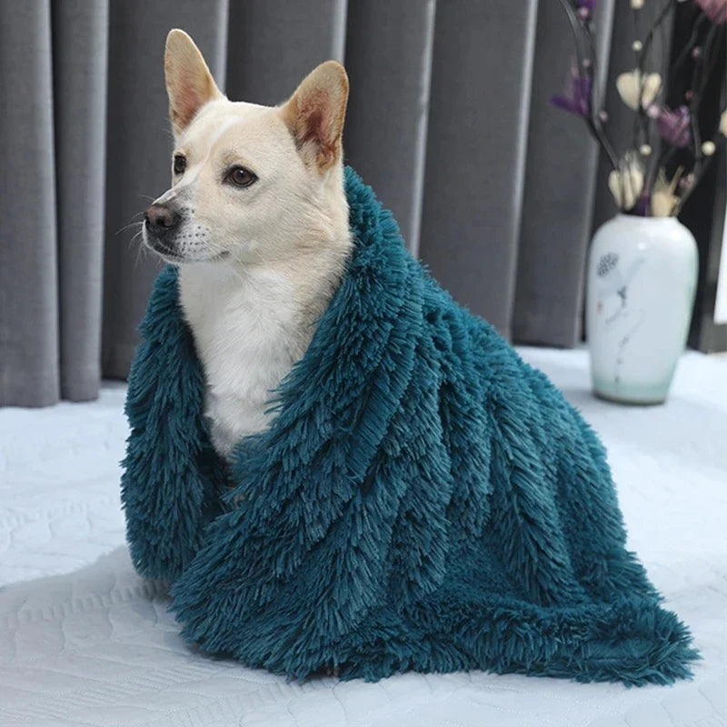 Fluffy Long Plush Pets Bed Blankets Pet - MyPetDollar.com