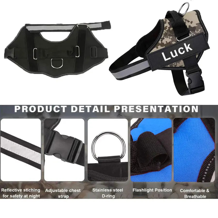 Dog Harness Vest ID Patch Customized - MyPetDollar.com