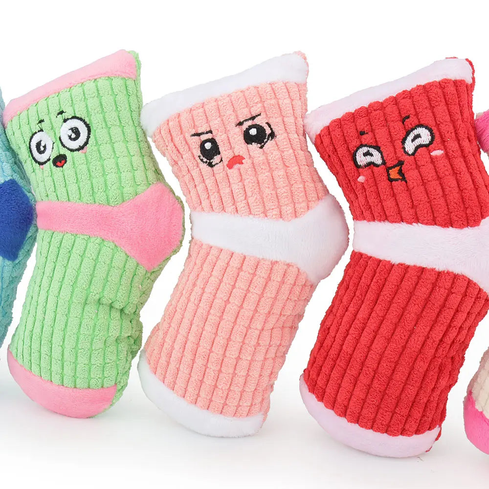 Cute Sock Small Dog Squeak Toy Sound BB - MyPetDollar.com