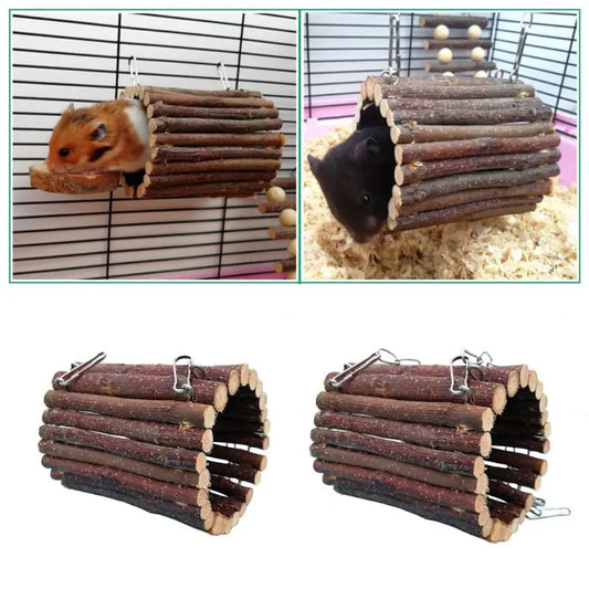 Wooden Small Animal Hamster Tunnel Chew Toy - MyPetDollar.com