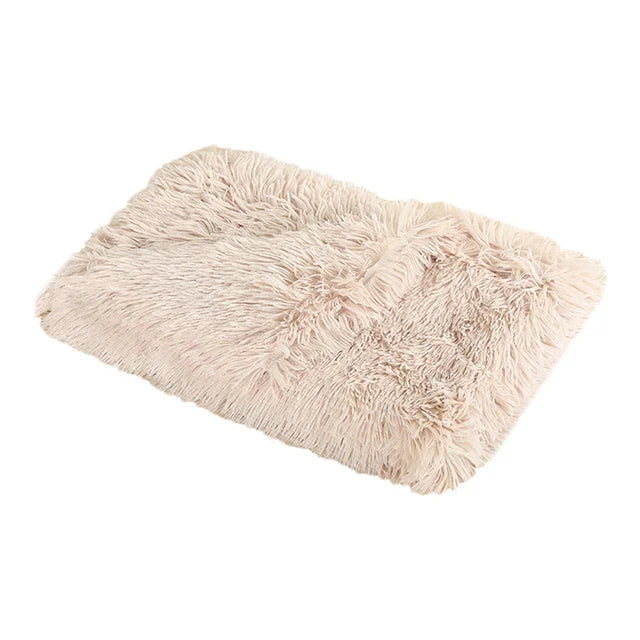 Fluffy Long Plush Pets Bed Blankets Pet - MyPetDollar.com