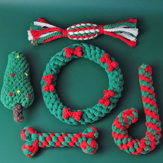 New Christmas Pet Cotton Rope Toy Cane - MyPetDollar.com