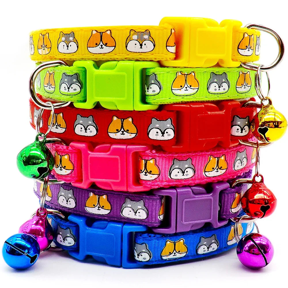 100Pcs Dog Collar With Bells Adjustable - MyPetDollar.com