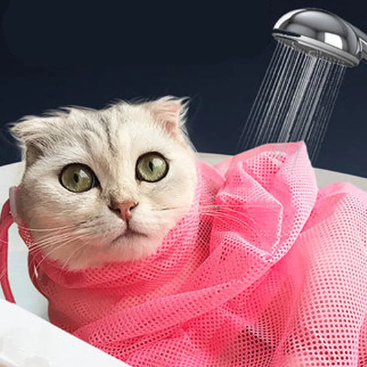 Mesh Cat Bathing Bag Cats Grooming Washing - MyPetDollar.com