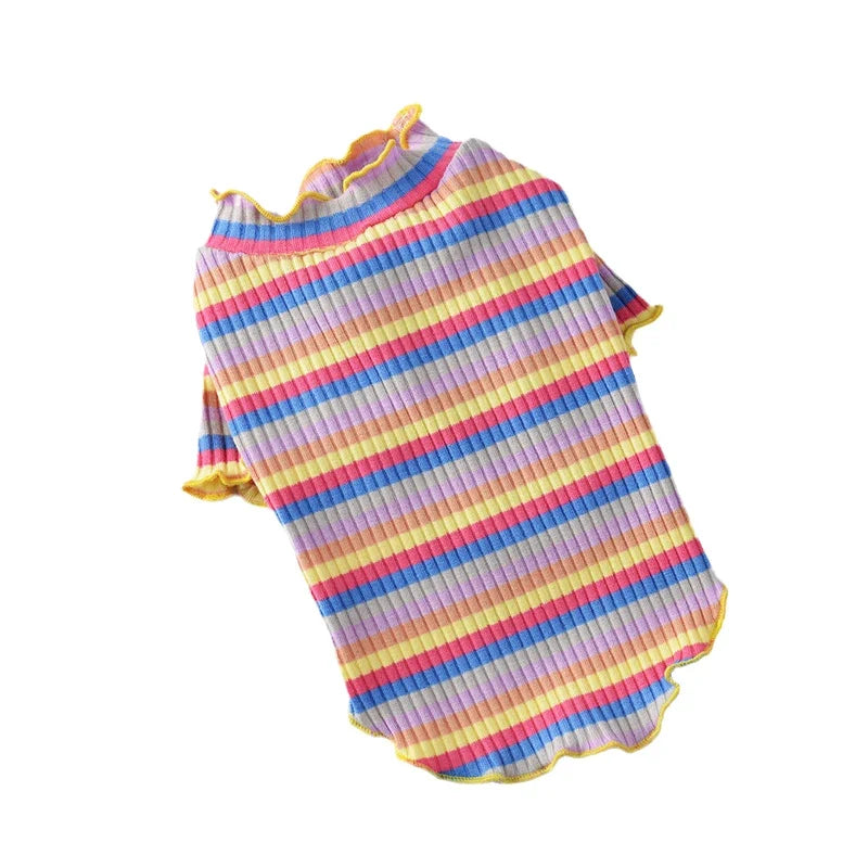 Colorful Stripe Sphynx Cat Vest Shirt for - MyPetDollar.com