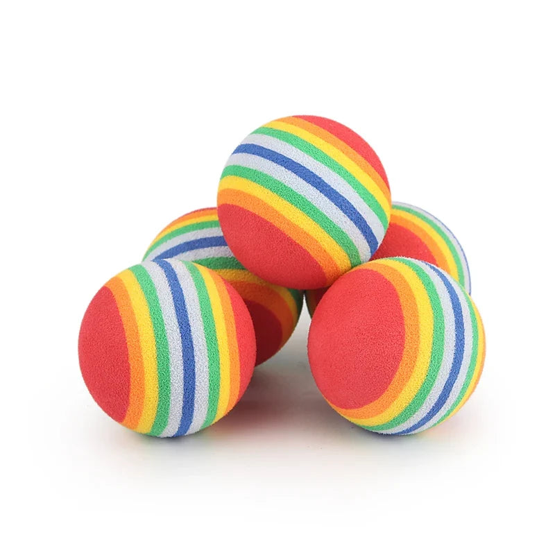 Cat Toy EVA Rainbow Color Balls – 3 Sizes