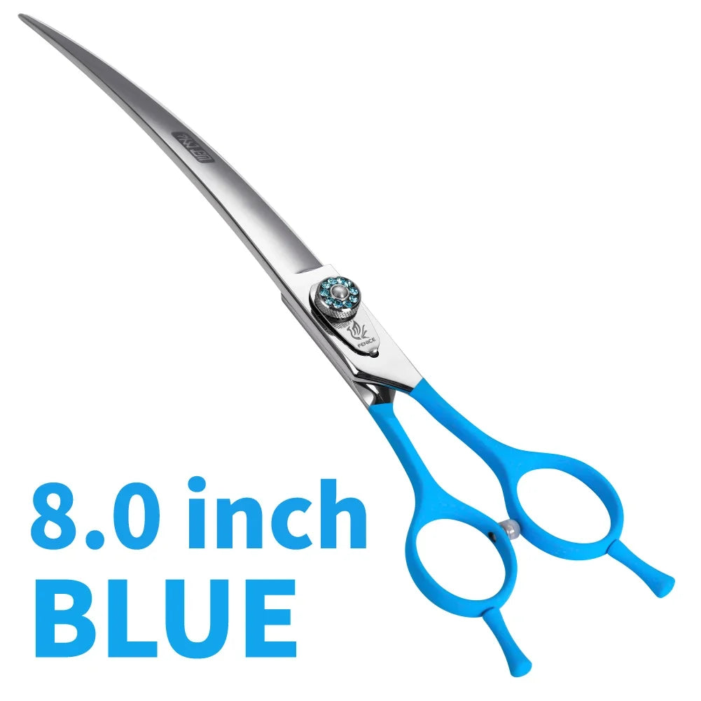 Fenice 7.0 7.5 8.0 Inch Professional Black Grooming Scissors for Dogs