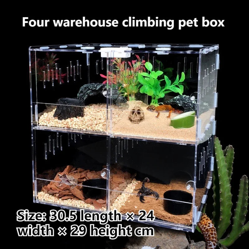 Acrylic Reptile Container Magnetic Acrylic - MyPetDollar.com