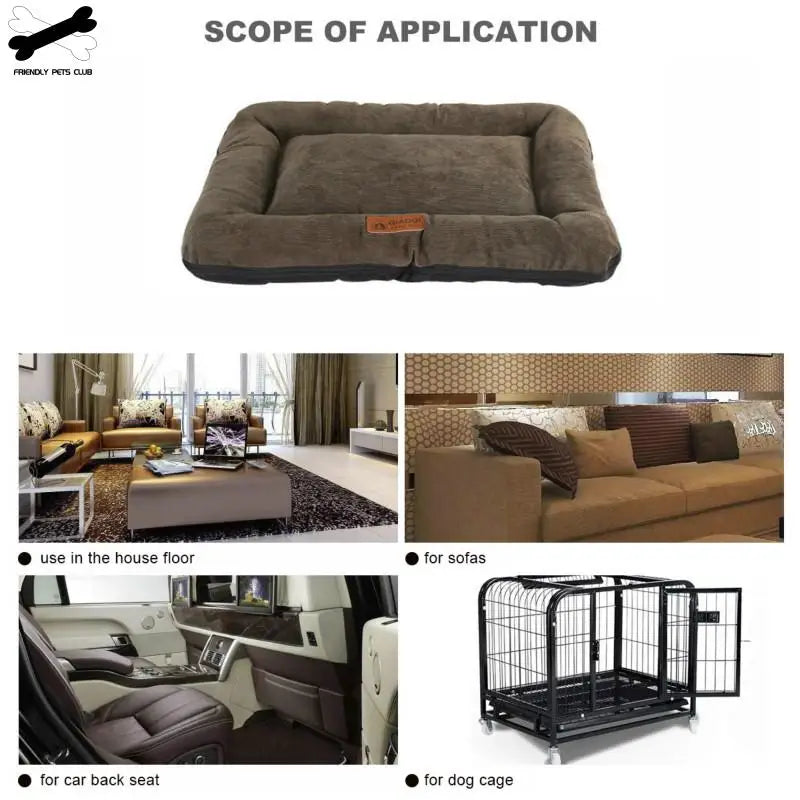Soft Dog Bed Mattress Mat Crate Kennel Pad - MyPetDollar.com