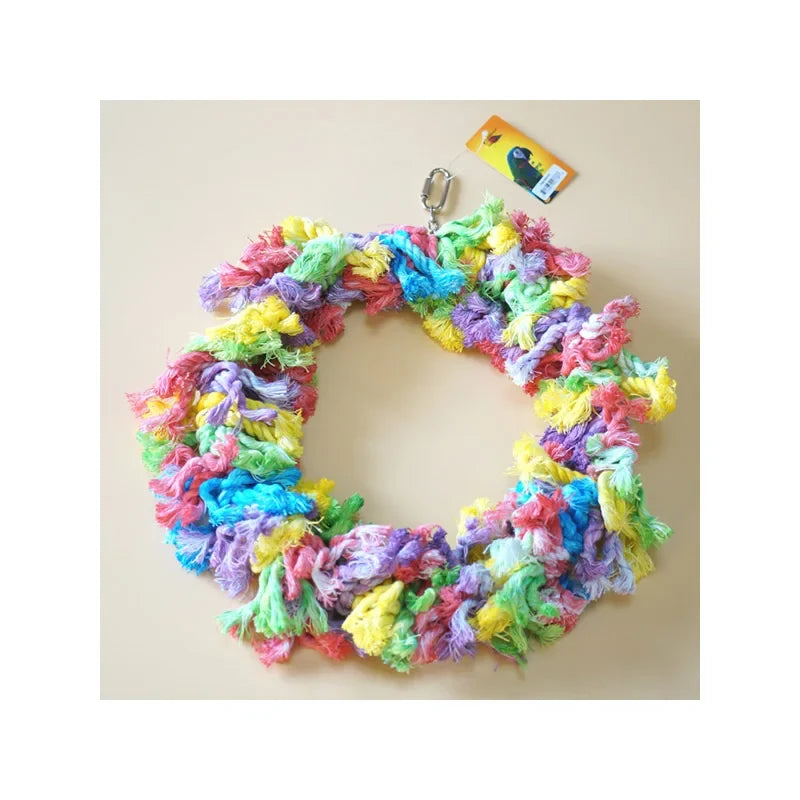 Caitec Bird Chew Toys Cotton Snuggle Ring – 3 Colors