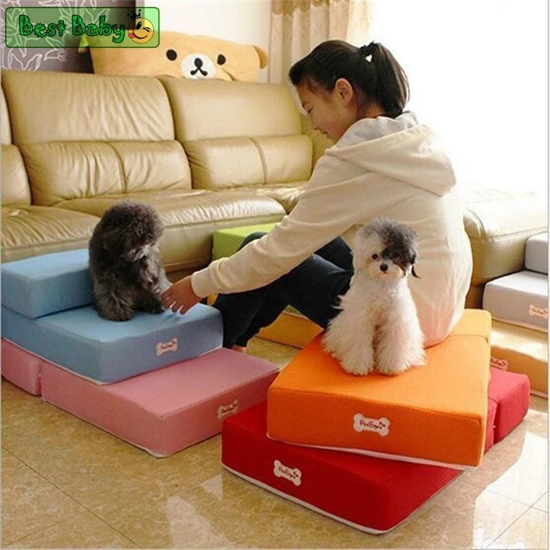 Luxury Mesh Fold Pet Ramp Stairs For Little - MyPetDollar.com