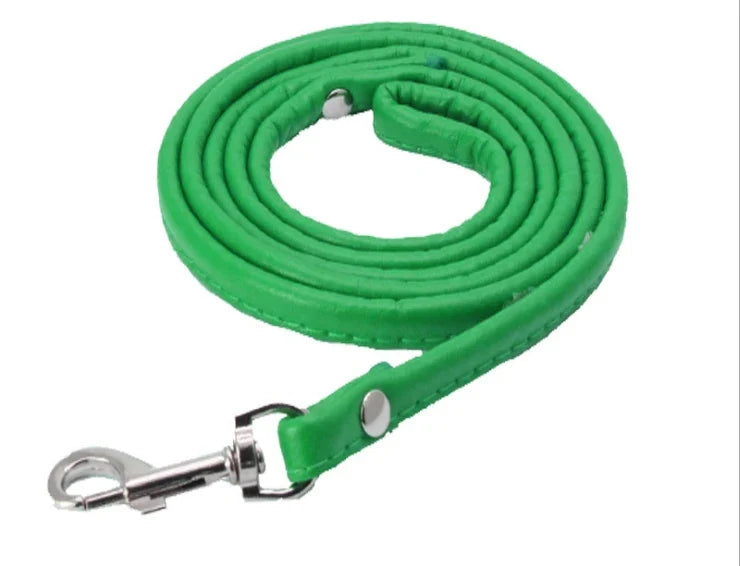 PU Leather Dog Leash Chain Leads Rope Pet - MyPetDollar.com
