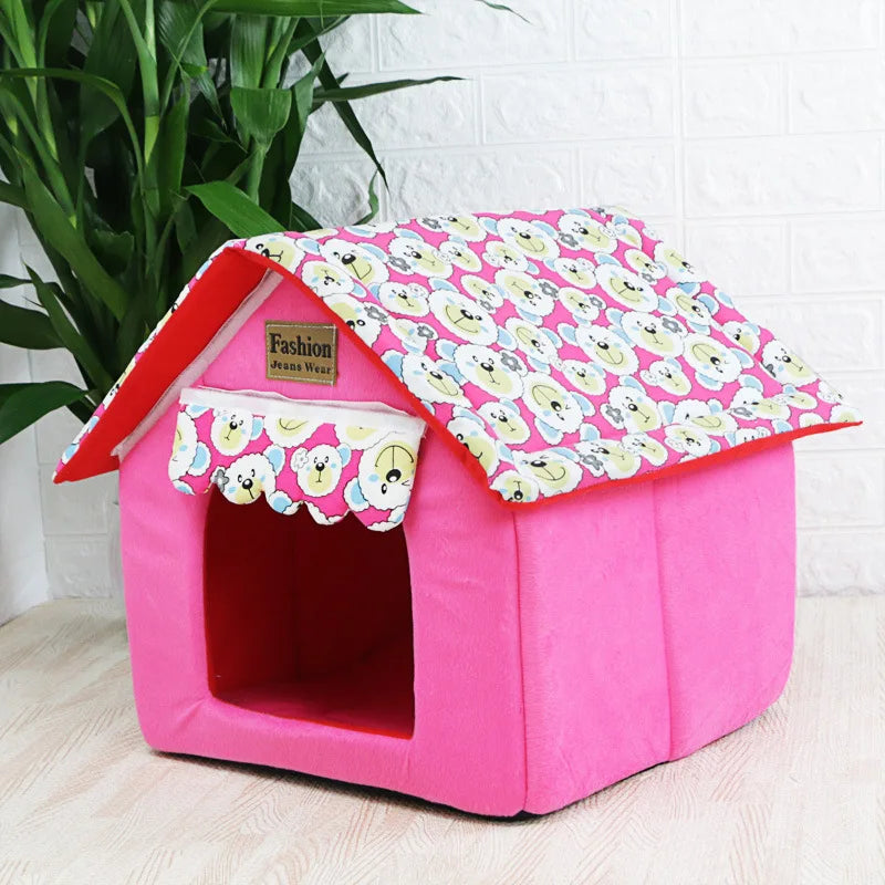 Dog House Cat Bed Pet Kennel Cute Puppy Mat - MyPetDollar.com