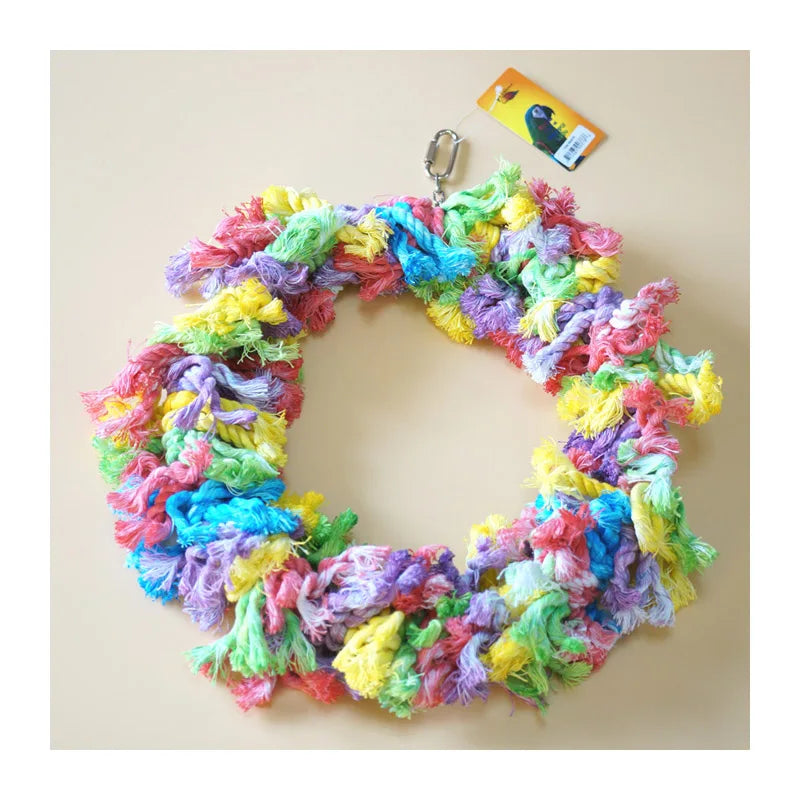 Caitec Bird Chew Toys Cotton Snuggle Ring – 3 Colors
