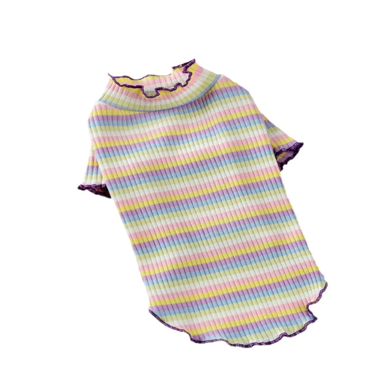 Colorful Stripe Sphynx Cat Vest Shirt for - MyPetDollar.com