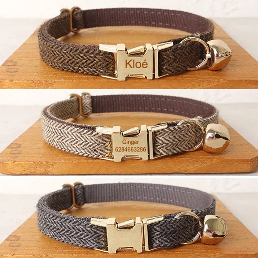 Cat Collar with Bell Bow Personalized - MyPetDollar.com