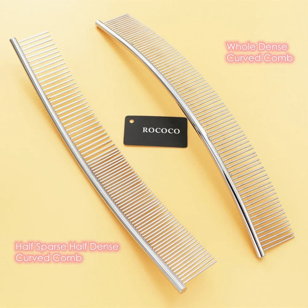 25cm Dog Curved Comb Professional Stainless - MyPetDollar.com
