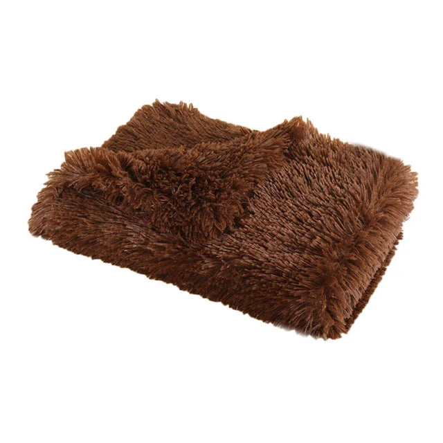 Fluffy Long Plush Pets Bed Blankets Pet - MyPetDollar.com