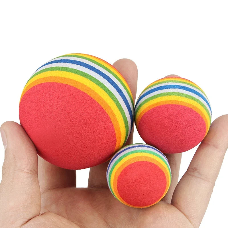 5PCS Pet Cat Toy EVA Rainbow Color Balls - MyPetDollar.com