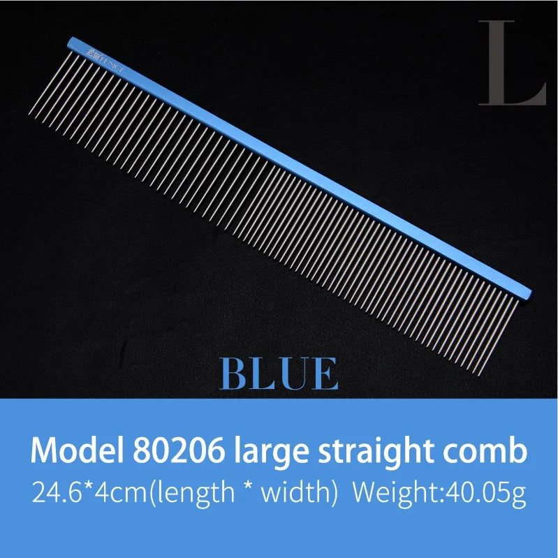 Fenice Metal Grooming Comb for Dogs Stainless Steel Cat Pin