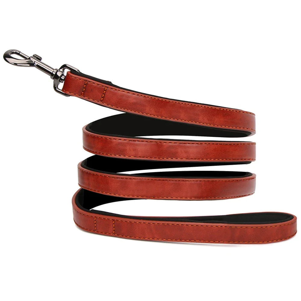 Engrave Name Dog Collar Leather Personalized - MyPetDollar.com