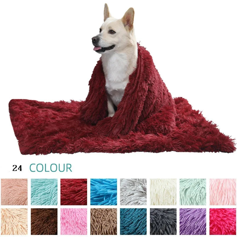 Fluffy Long Plush Pets Bed Blankets Pet - MyPetDollar.com