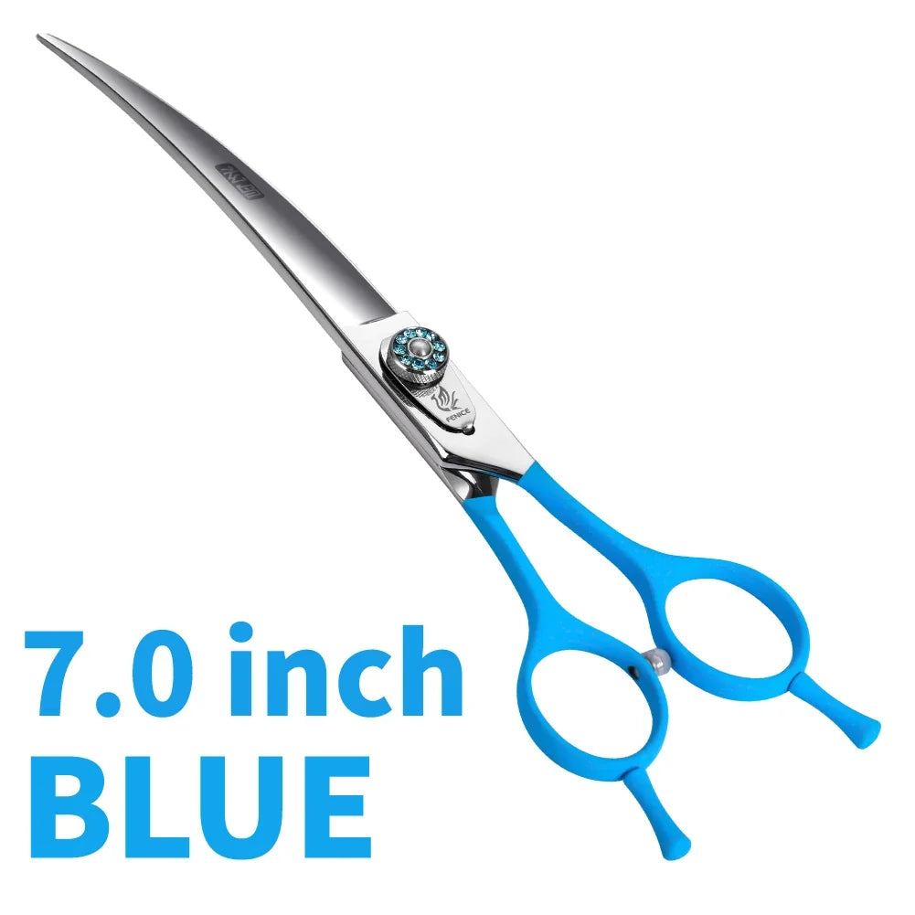 Fenice 7.0 7.5 8.0 Inch Professional Black Grooming Scissors for Dogs