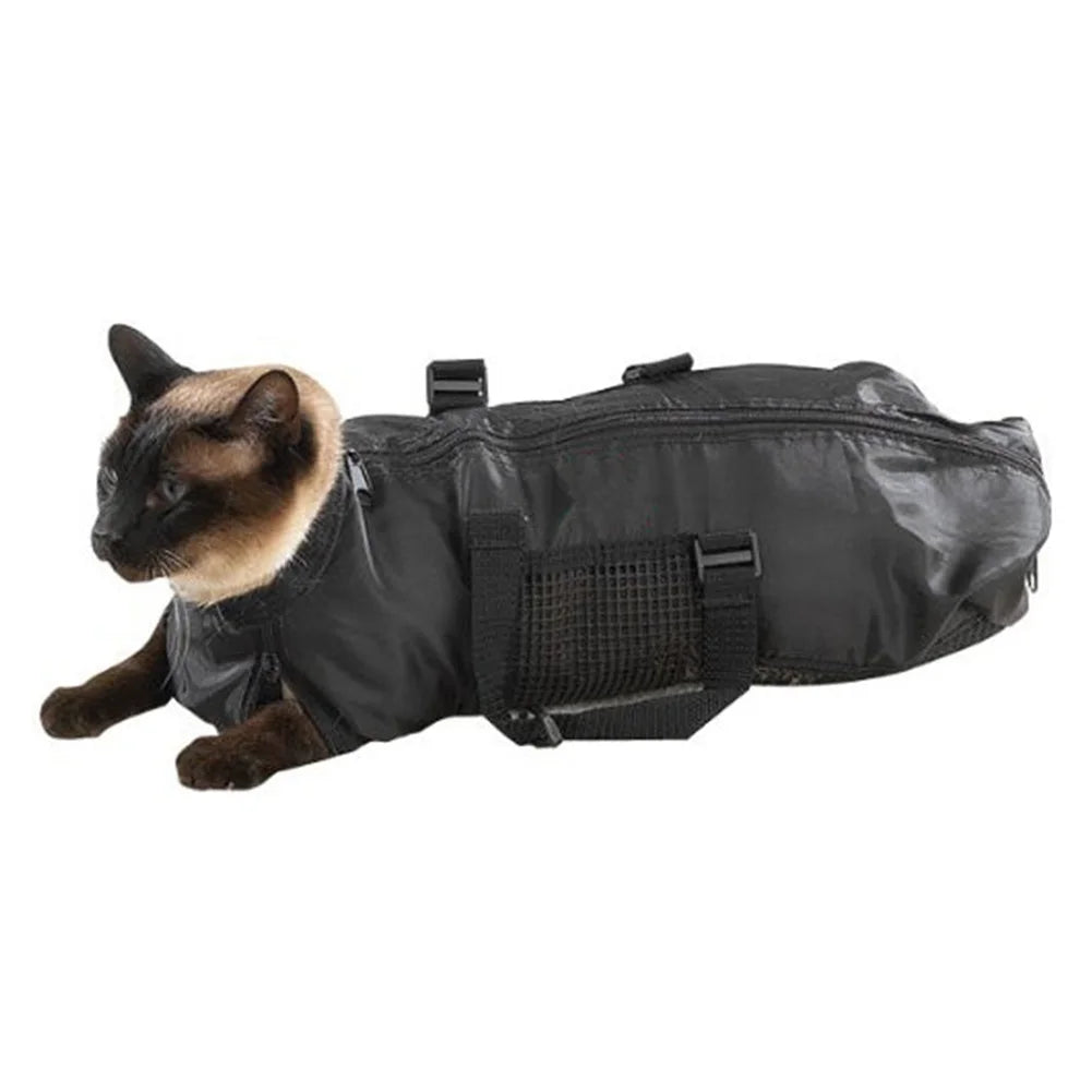 Mesh Cat Grooming Bathing Pouch