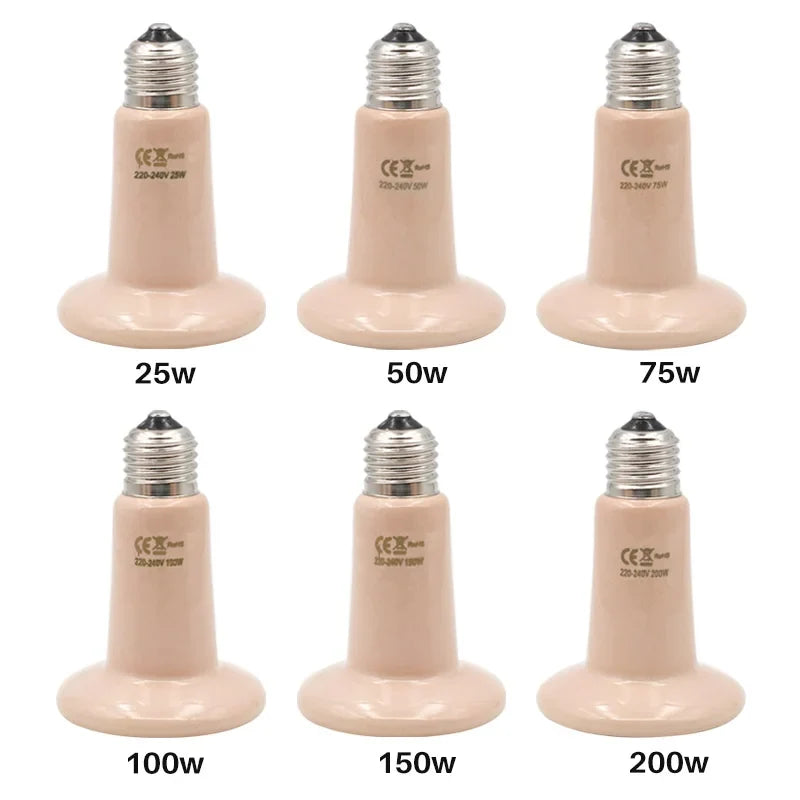 1Pcs Pet Heating Lamp Black Infrared Ceramic - MyPetDollar.com