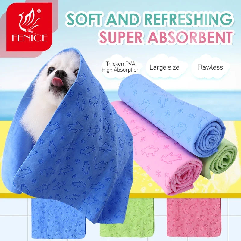 Fenice Pet Bath Towel Soft Lint-free Dogs - MyPetDollar.com