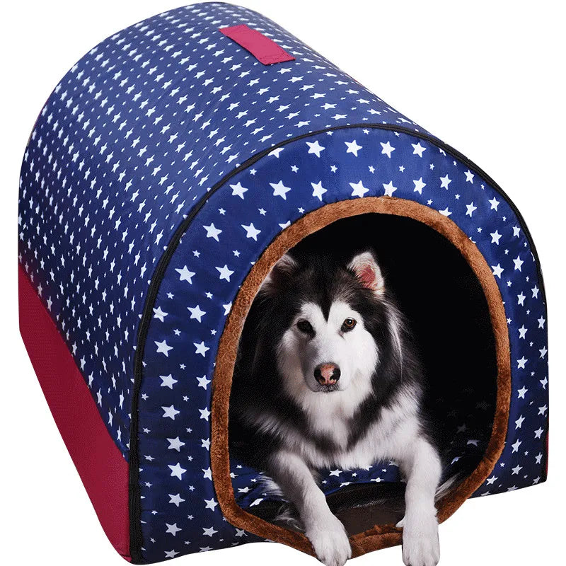New Warm Dog House Comfortable Print Stars - MyPetDollar.com