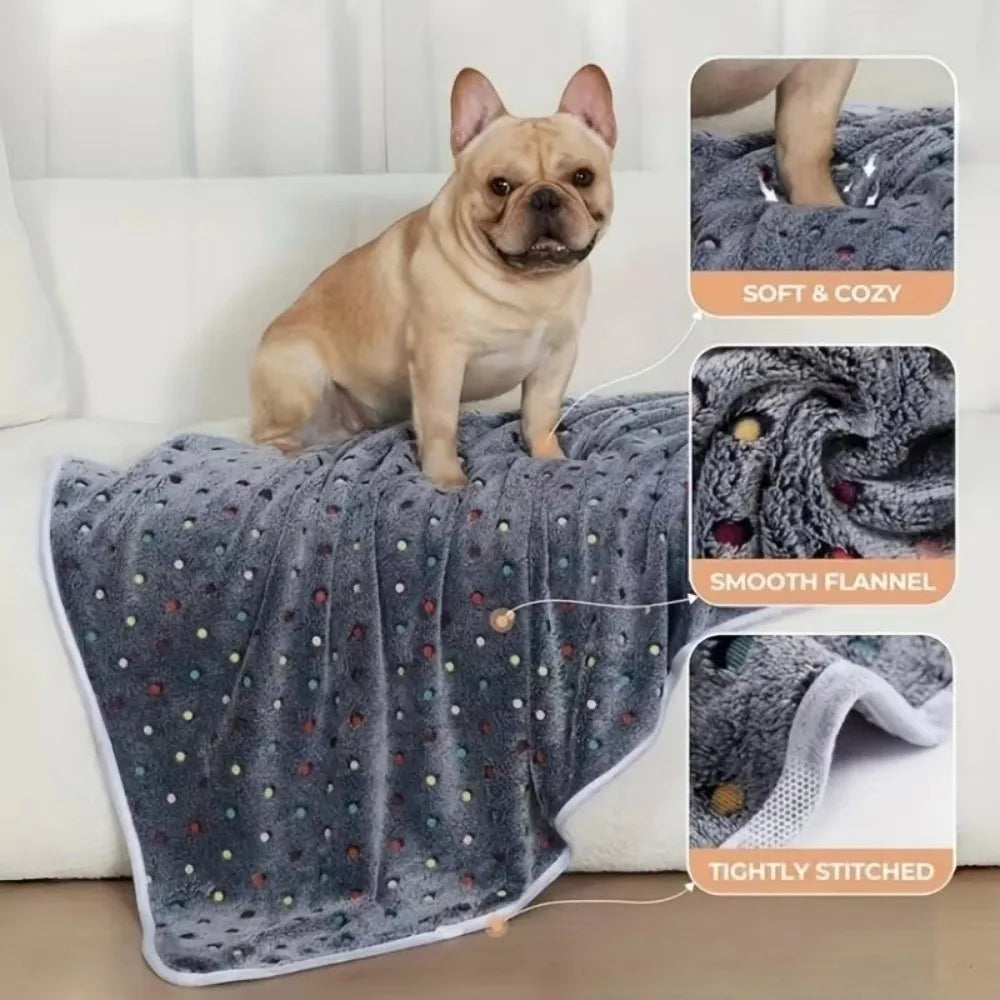 Ultra-Soft Pet Bed Blanket Cute Dot Pattern - MyPetDollar.com