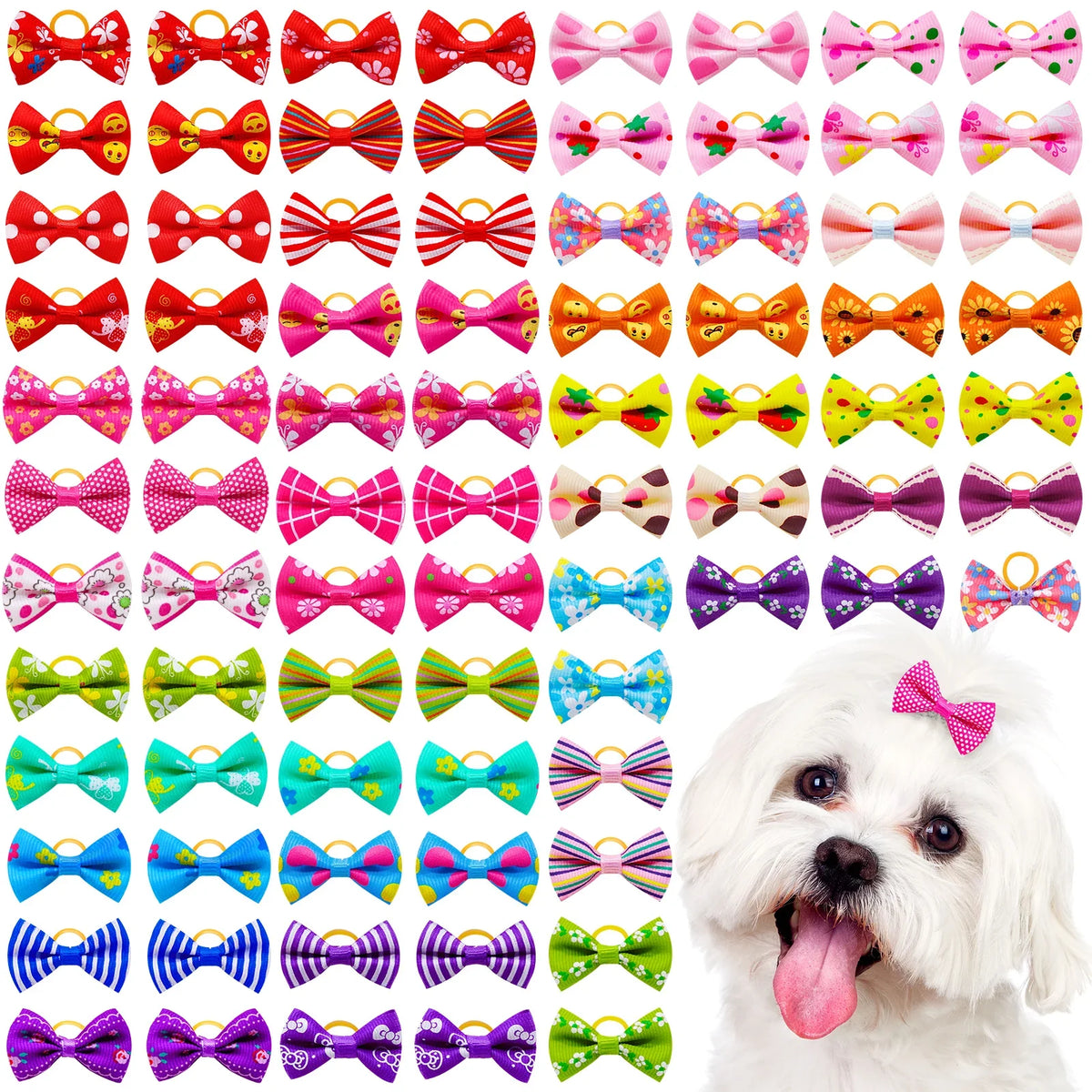 30PCS Small Dog Bows Pet Dog Hair - MyPetDollar.com
