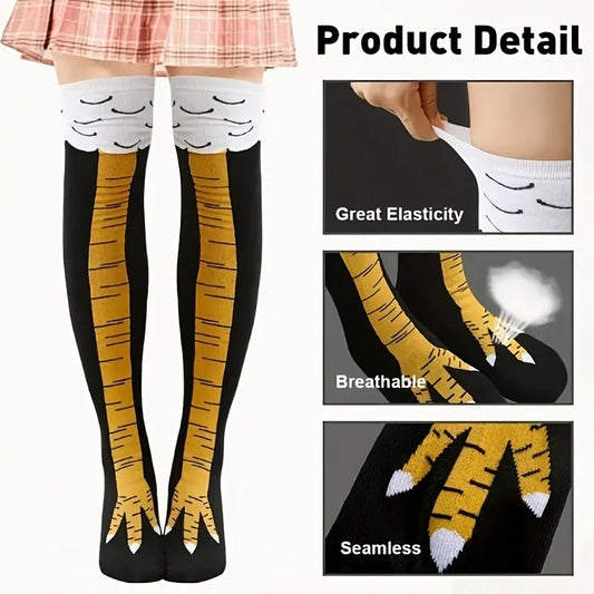1 Pair of Fun Chicken Leg Socks and Knee - MyPetDollar.com