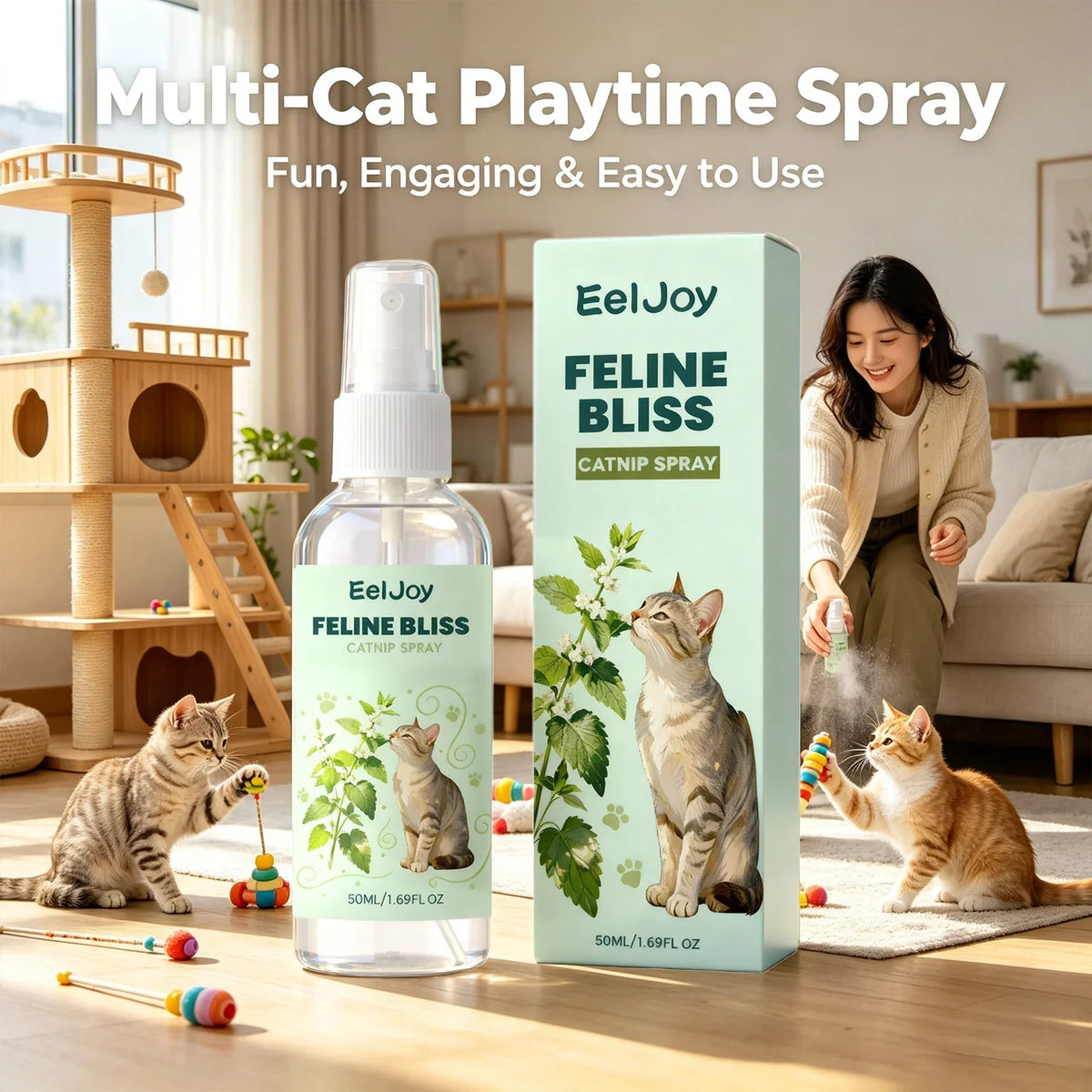 Natural Catnip Spray Relieve Anxiety Boost - MyPetDollar.com