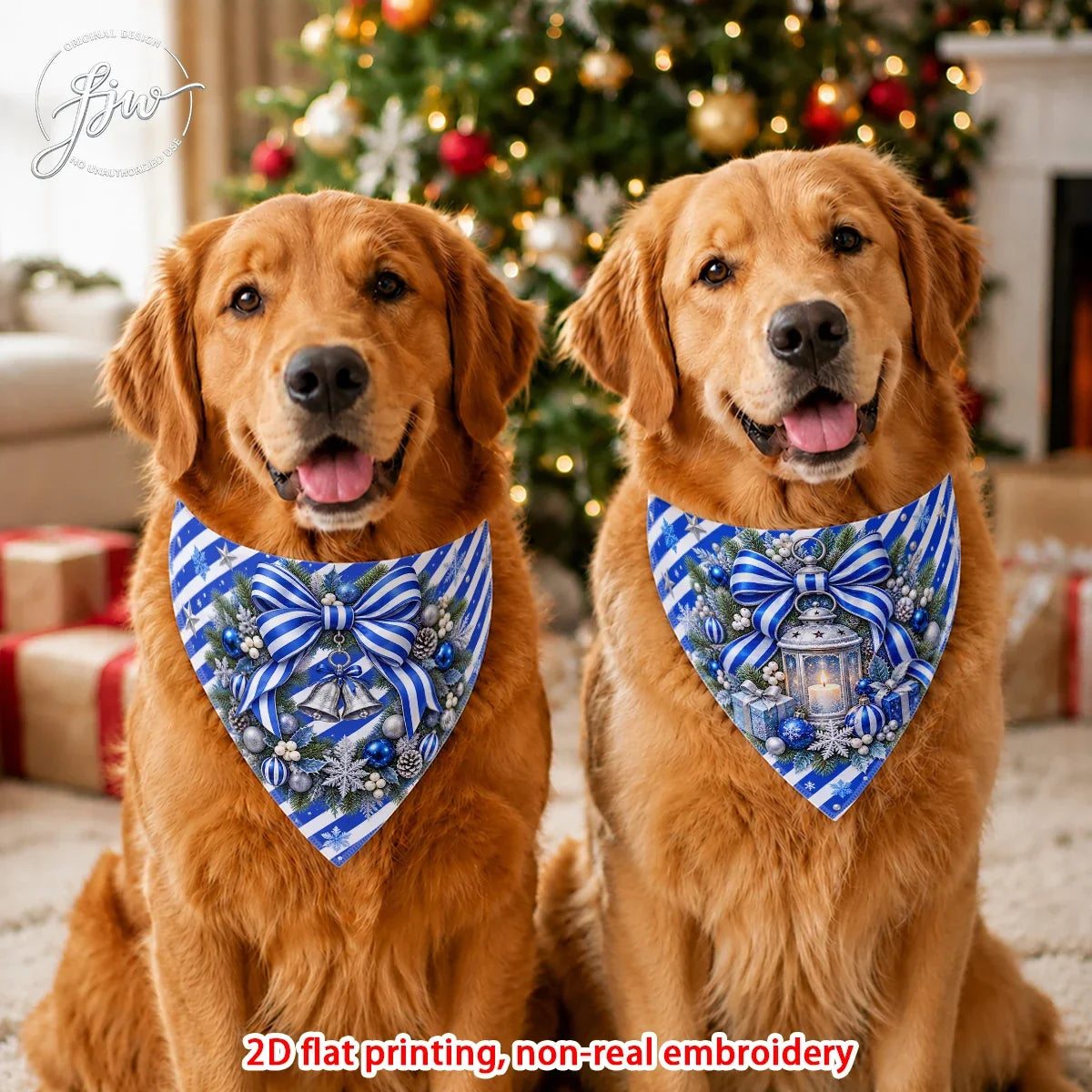 2pc 60cmx30cm Christmas Pet Bandanas 2 Pack, - MyPetDollar.com