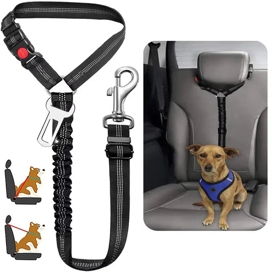 2 in 1 Solid Dog Harness Leash Pet Car Seat - MyPetDollar.com
