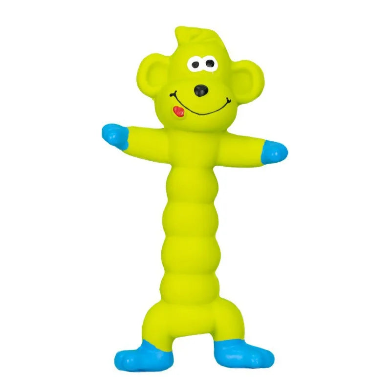 Dog Chew Plaything Monkey Hippo Shaped Rubber Pet Squeaky