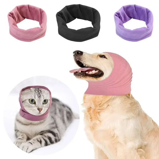 Dog Pet Ears Cover Calming Headscarf Bathing - MyPetDollar.com